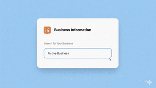 Business search interface showing how to find your business